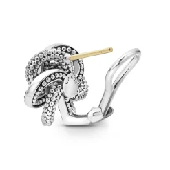 Caviar Earrings<LAGOS Two-Tone Love Knot Earrings