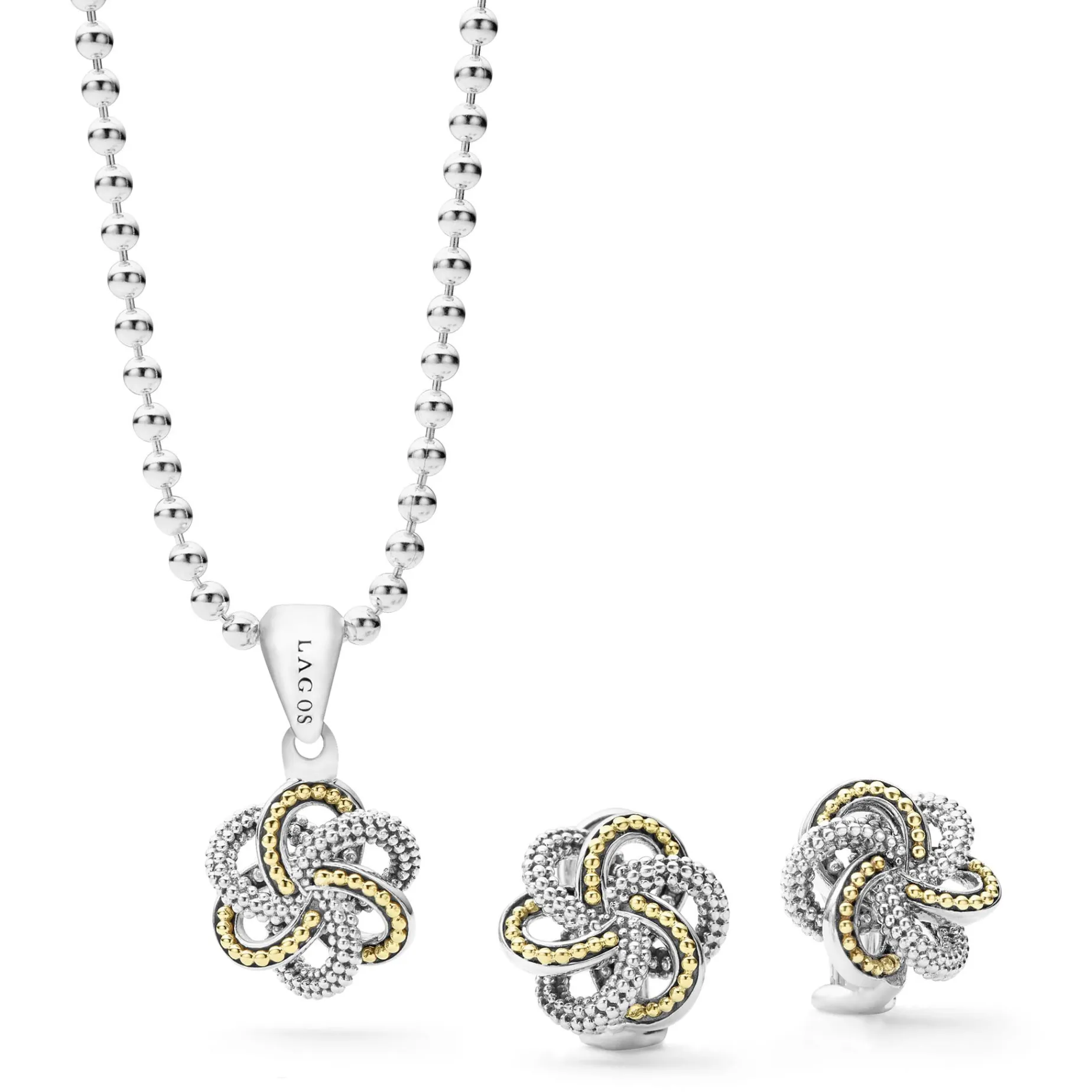 Two-Tone<LAGOS Two-Tone Love Knot Gift Set