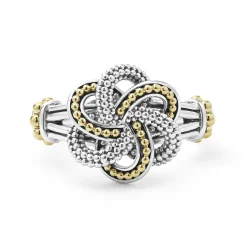 Caviar Rings<LAGOS Two-Tone Love Knot Ring