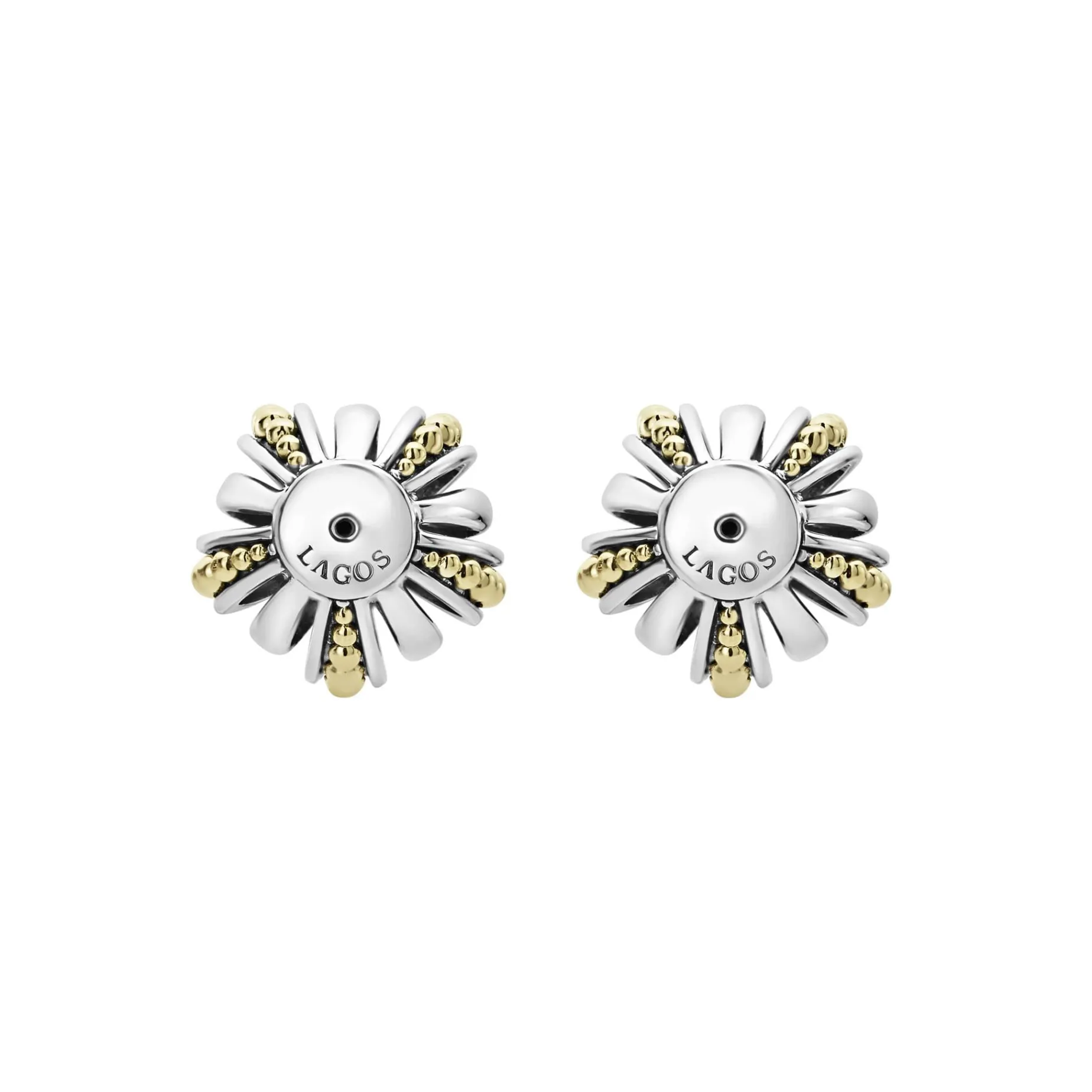 Two-Tone<LAGOS Two-Tone Open Fluted Earring Backs