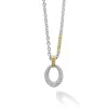 Diamonds<LAGOS Two-Tone Oval Diamond Pendant Necklace