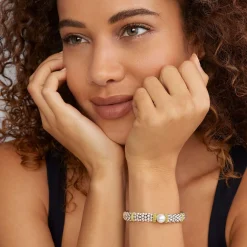 Silver<LAGOS Two-Tone Pearl Caviar Bracelet | 9Mm