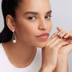 Drop Earrings<LAGOS Two-Tone Pearl Tear Drop Earrings