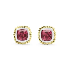 Two-Tone<LAGOS Two-Tone Rhodolite Garnet Stud Earrings
