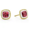 Gemstones<LAGOS Two-Tone Rhodolite Garnet Stud Earrings