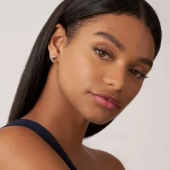 Gemstones<LAGOS Two-Tone Rhodolite Garnet Stud Earrings