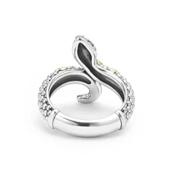 Caviar Rings<LAGOS Two-Tone Snake Ring
