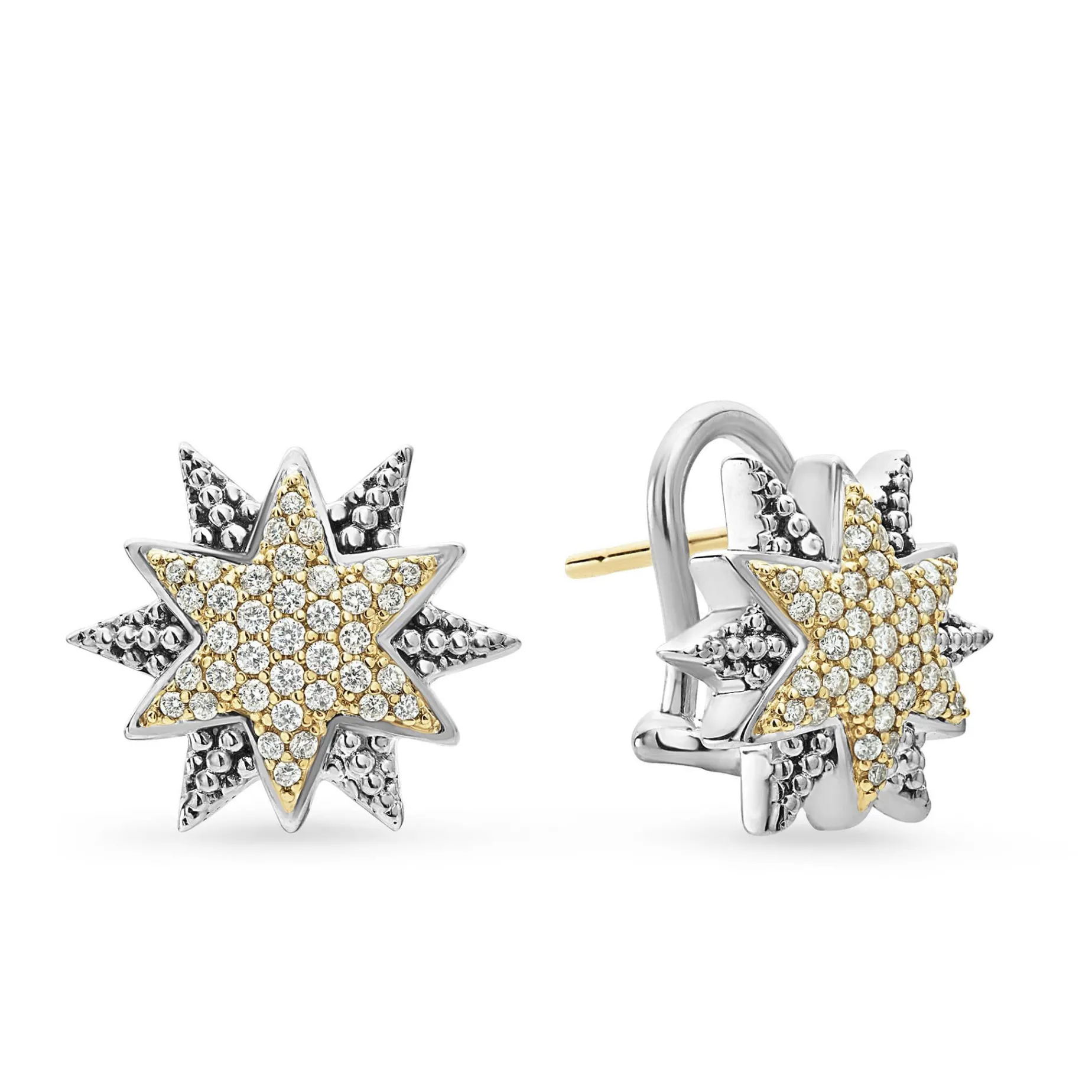 Diamonds<LAGOS Two-Tone Star Diamond Earrings