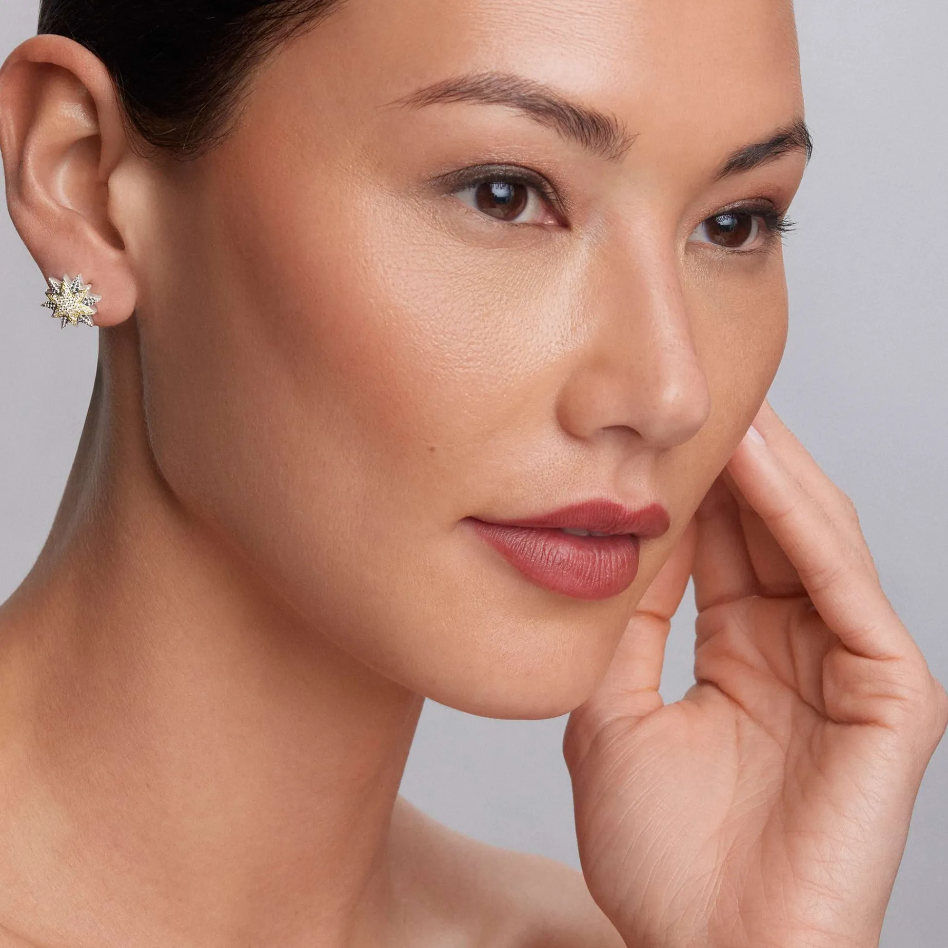 Diamonds<LAGOS Two-Tone Star Diamond Earrings