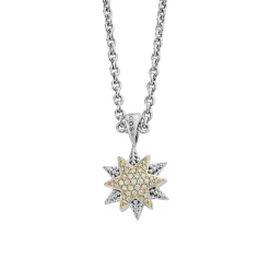 Pendant Necklaces<LAGOS Two-Tone Star Diamond Pendant Necklace
