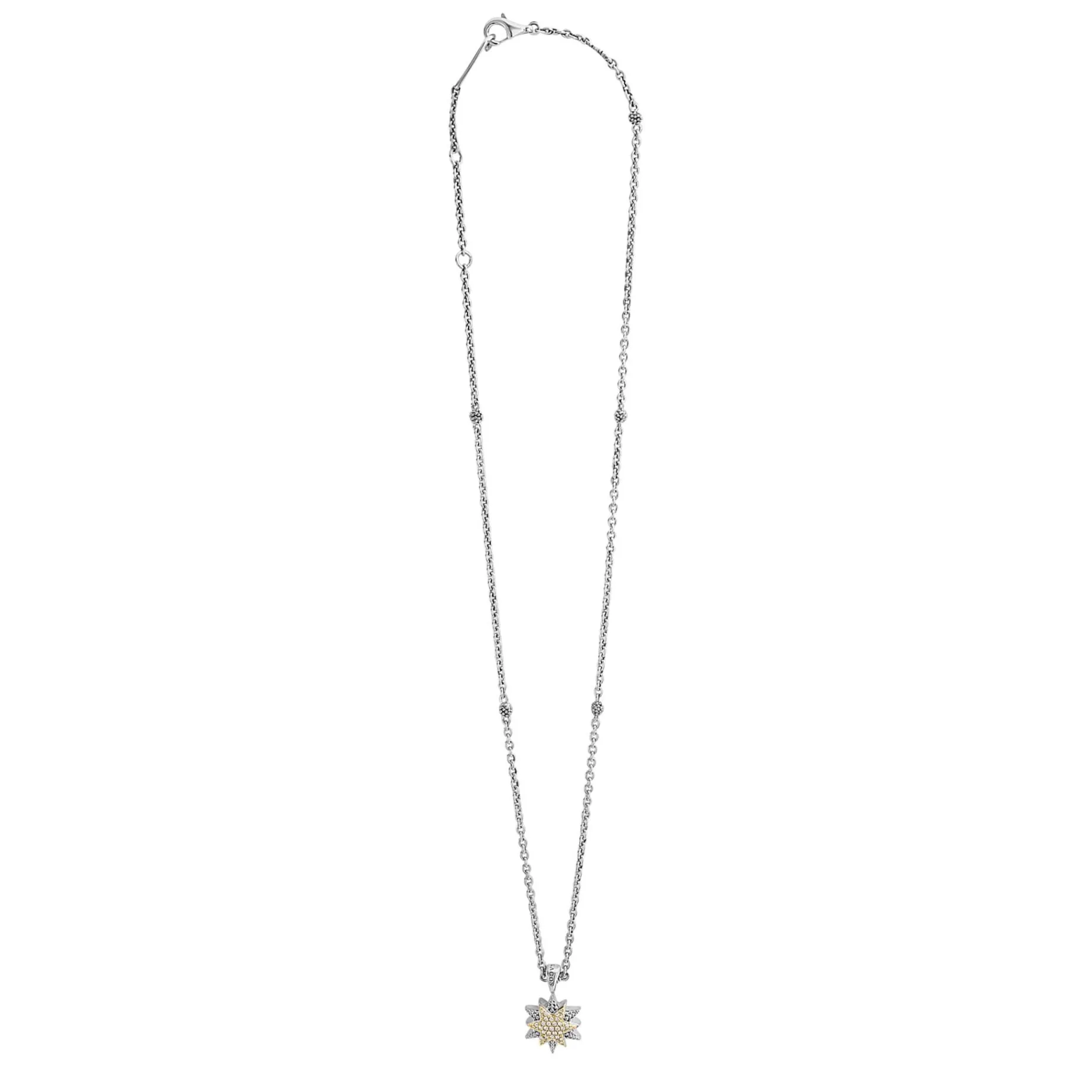 Pendant Necklaces<LAGOS Two-Tone Star Diamond Pendant Necklace