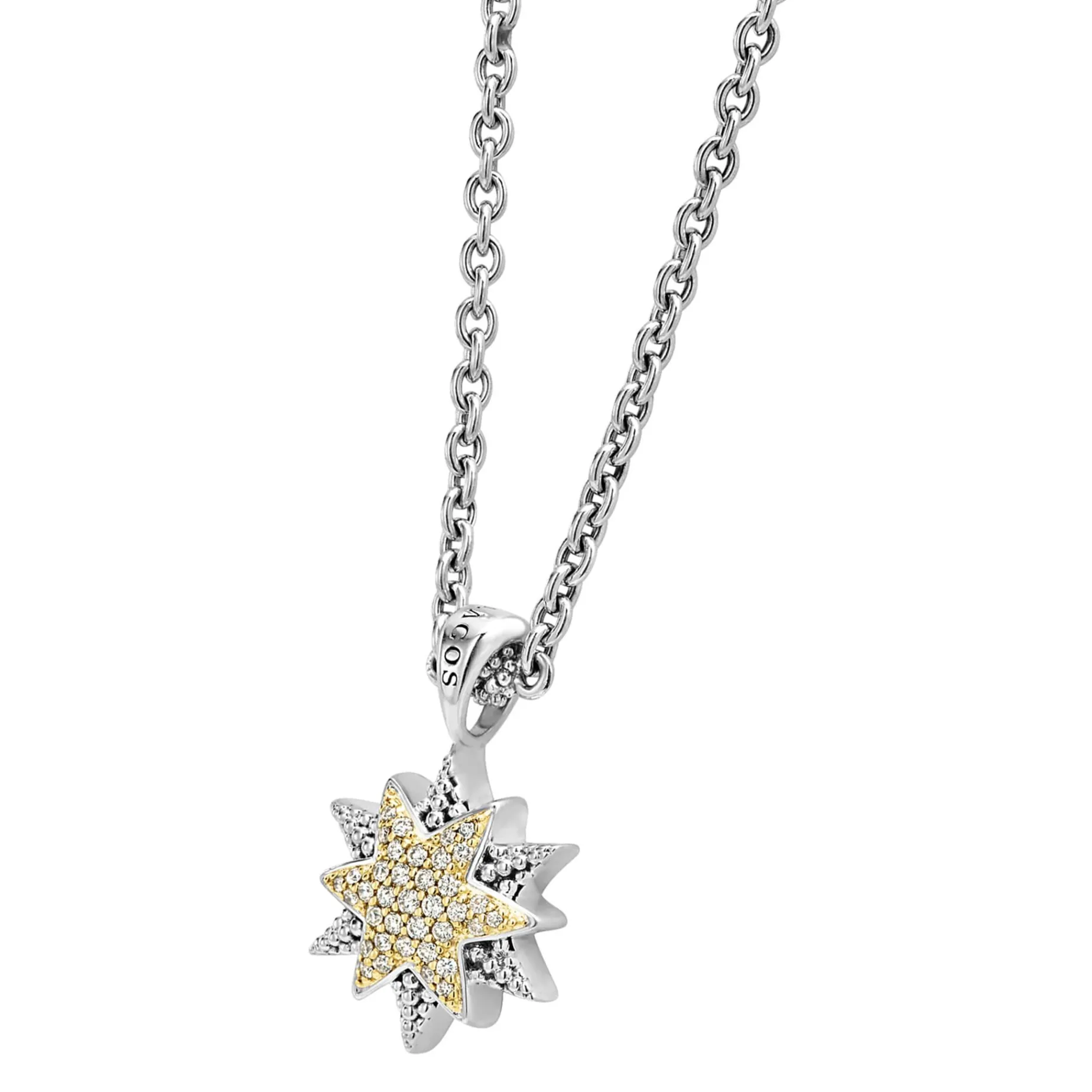 Diamonds<LAGOS Two-Tone Star Diamond Pendant Necklace