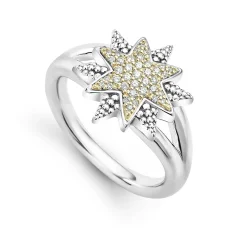 Two-Tone<LAGOS Two-Tone Star Diamond Ring