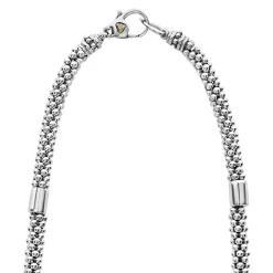 Two-Tone<LAGOS Two-Tone Station Caviar Necklace | 5Mm