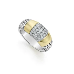 Two-Tone<LAGOS Two-Tone Station Diamond Ring