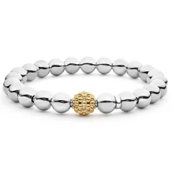 Two-Tone<LAGOS Two-Tone Stretch Bead Bracelet