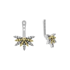Two-Tone<LAGOS Two-Tone Stud Earrings With Earring Jacket