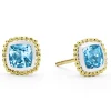 Gemstones<LAGOS Two-Tone Swiss Blue Topaz Stud Earrings