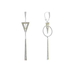Drop Earrings<LAGOS Two-Tone Triangle Circle Drop Earrings