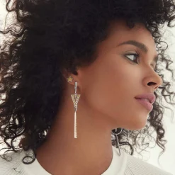 Drop Earrings<LAGOS Two-Tone Triangle Circle Drop Earrings