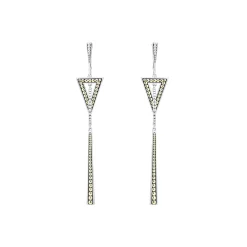 Drop Earrings<LAGOS Two-Tone Triangle Circle Drop Earrings