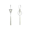 Two-Tone<LAGOS Two-Tone Triangle Circle Drop Earrings