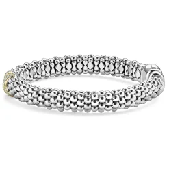 Two-Tone<LAGOS Two-Tone X Caviar Diamond Bracelet | 9Mm