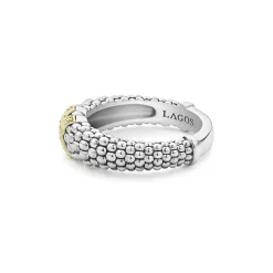 Caviar Rings<LAGOS Two-Tone X Caviar Diamond Ring