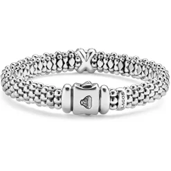 Diamonds<LAGOS Two-Tone X Caviar Diamond Bracelet | 9Mm