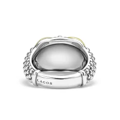 Caviar Rings<LAGOS Two-Tone X Caviar Dome Ring
