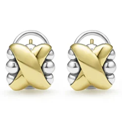 Two-Tone<LAGOS Two-Tone X Omega Clip Earrings