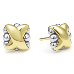 Stud Earrings<LAGOS Two-Tone X Stud Earrings