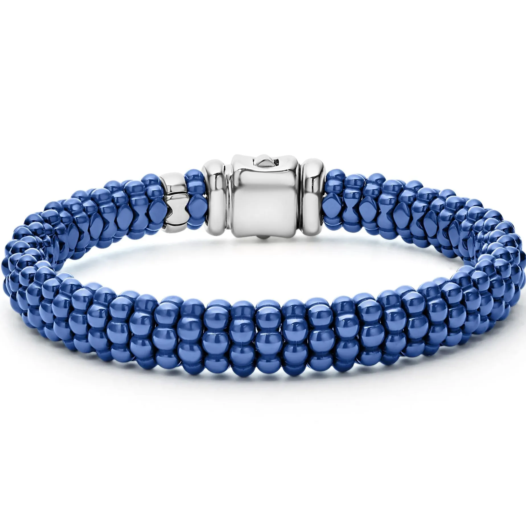 Silver<LAGOS Ultramarine Ceramic Caviar Bracelet Gift Set
