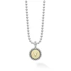 Two-Tone<LAGOS V Initial Charm Necklace