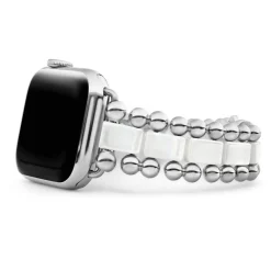 Watch Bands<LAGOS White Ceramic And Stainless Steel Watch Bracelet-38-45Mm