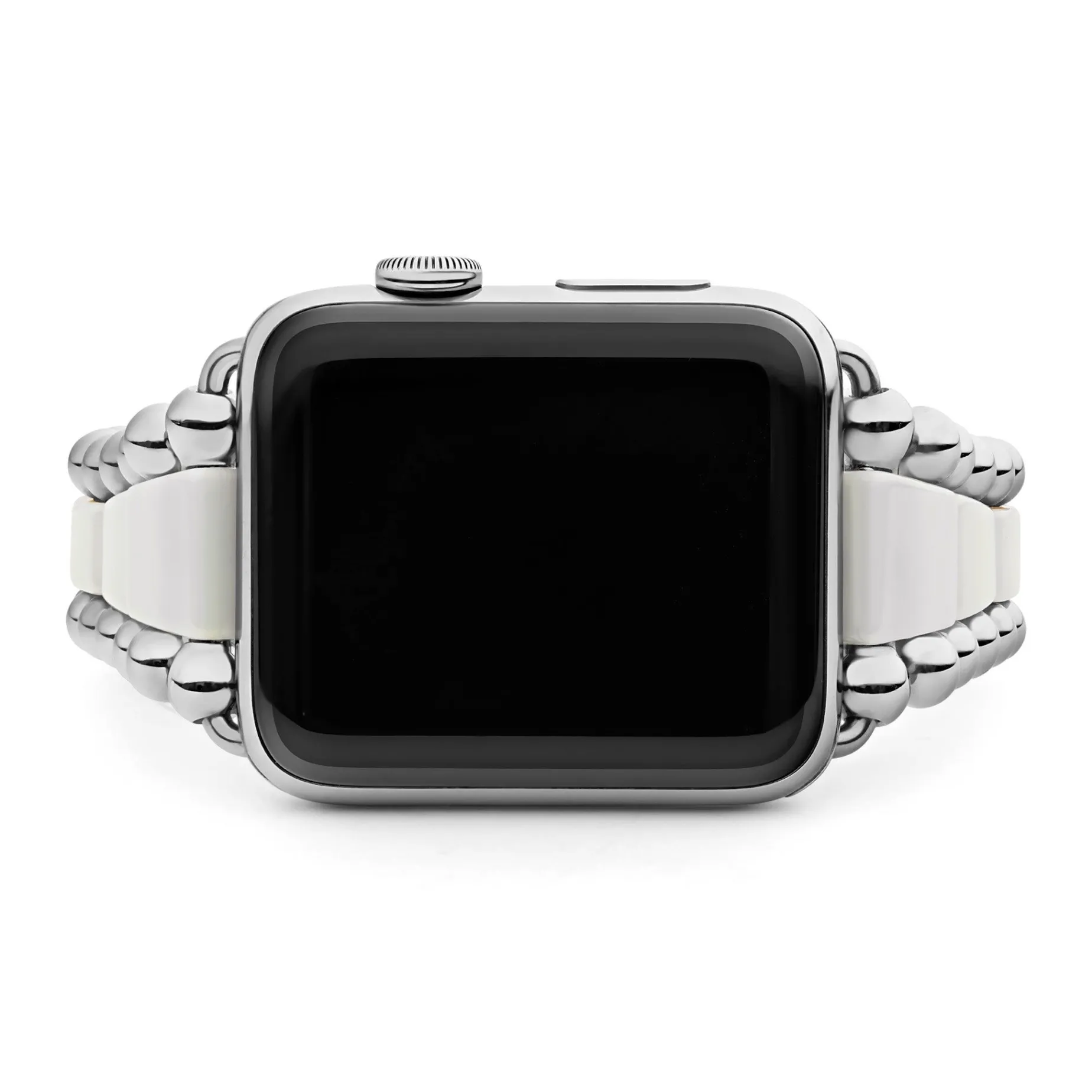 Watch Bands<LAGOS White Ceramic And Stainless Steel Watch Bracelet-42-49Mm