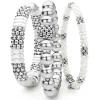 Silver<LAGOS White Ceramic Caviar Bracelet Gift Set
