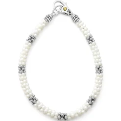 Silver<LAGOS White Ceramic Caviar Bracelet Gift Set