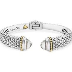 Gemstones<LAGOS White Topaz Cuff Bracelet | 12Mm
