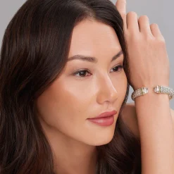 Gemstones<LAGOS White Topaz Cuff Bracelet | 12Mm