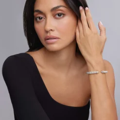 Cuffs<LAGOS White Topaz Cuff Bracelet | 8Mm