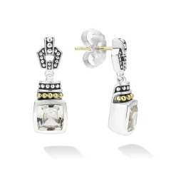 Gemstones<LAGOS White Topaz Drop Earrings