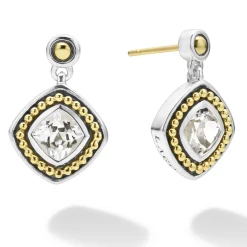 Gemstones<LAGOS White Topaz Drop Earrings