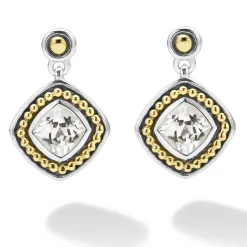 Gemstones<LAGOS White Topaz Drop Earrings