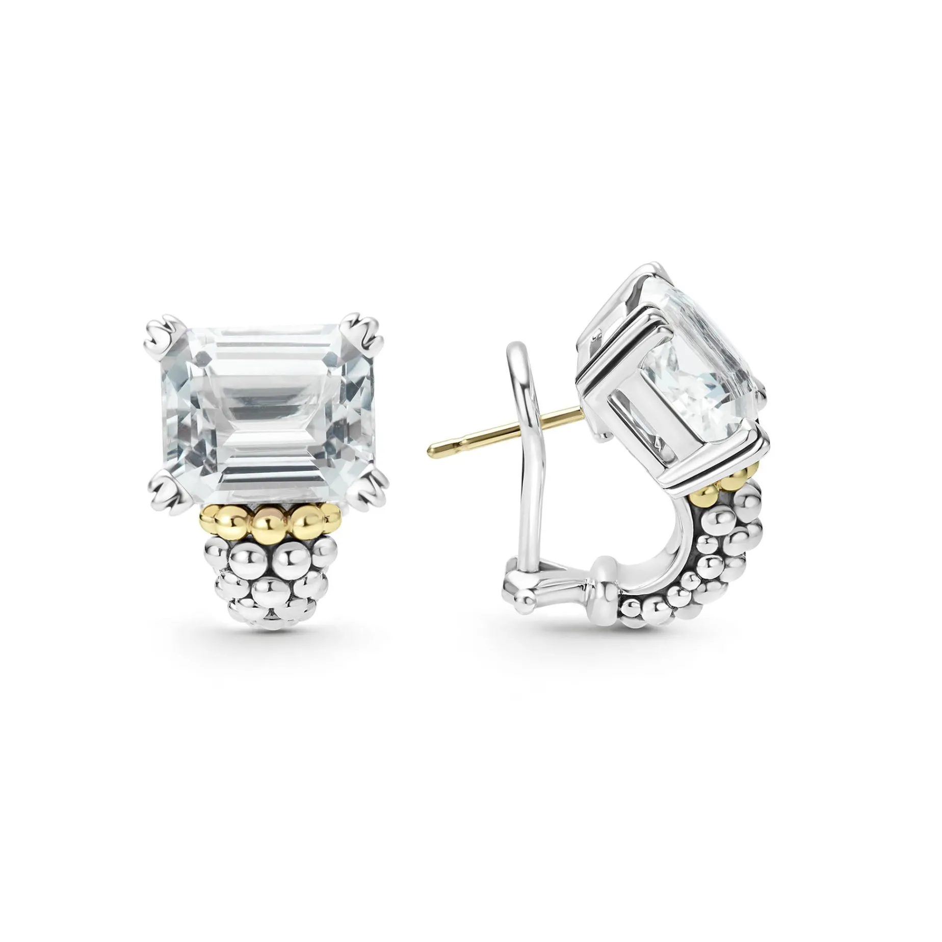 Huggie Earrings<LAGOS White Topaz Huggie Earring