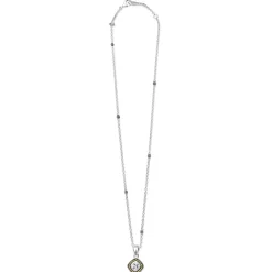 Two-Tone<LAGOS White Topaz Pendant Necklace