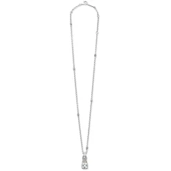Two-Tone<LAGOS White Topaz Pendant Necklace