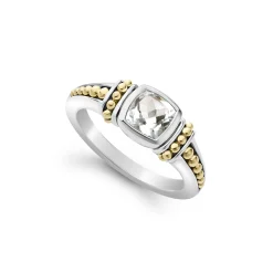 Two-Tone<LAGOS White Topaz Ring