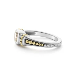 Two-Tone<LAGOS White Topaz Ring