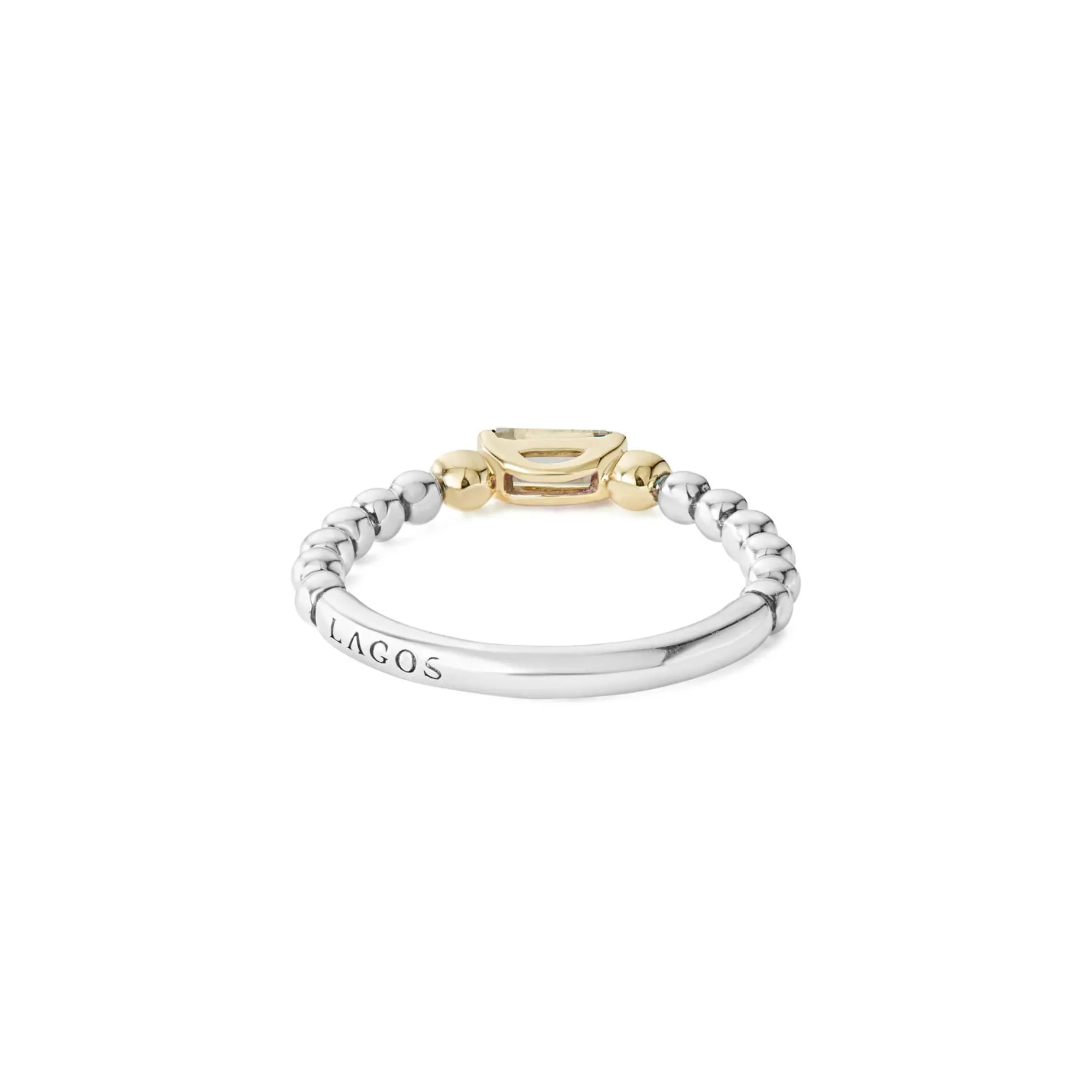 Diamonds<LAGOS White Topaz Stacking Ring With Diamonds